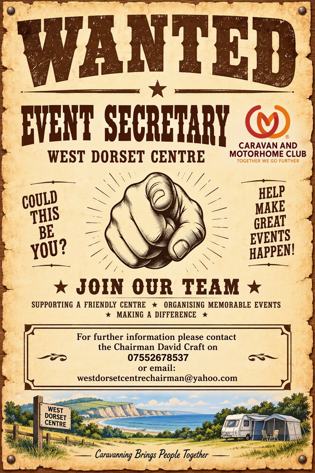 EVENT SECRETARY VACANCY